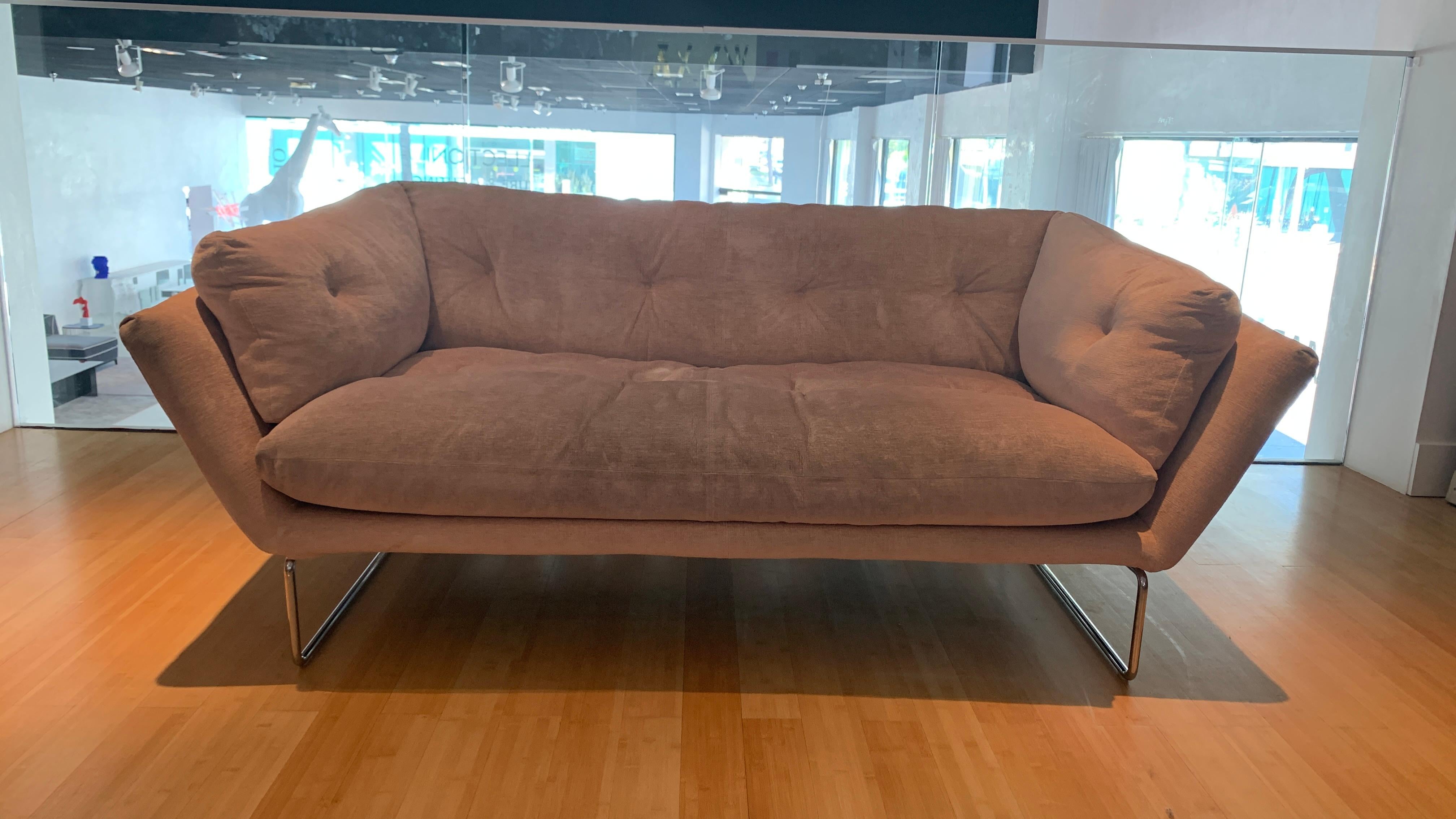 Modern In Stock in Los Angeles, Pink Velvet New York Suite Sofa by Sergio Bicego