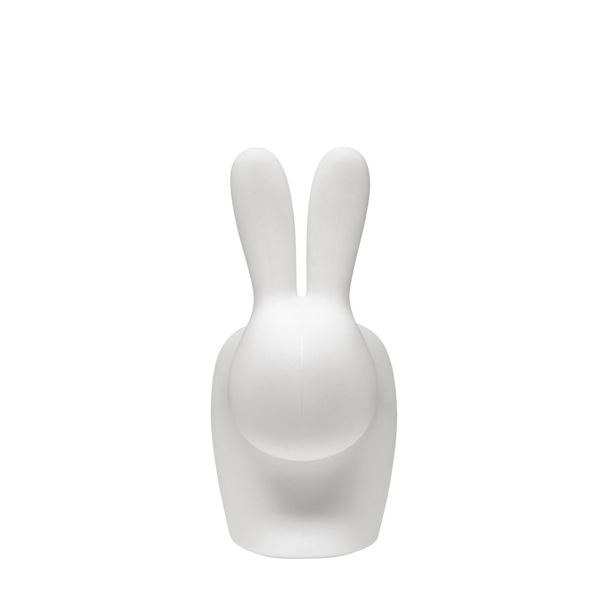 Rabbit chair goes bright! Designed by Stefano Giovanonni and immediately become a pop icon, it can both be used as a light source and a chair. Sit by leaning against the ears or ride it and rest your forearms on its ears. The most authentic Qeeboo’s
