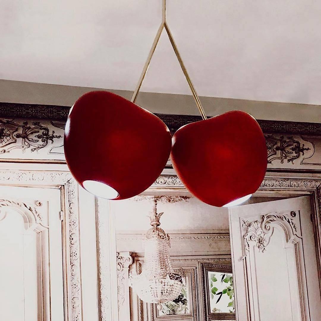 Italian In Stock in Los Angeles, Red Cherry Pendant, Designed by Nika Zupanc