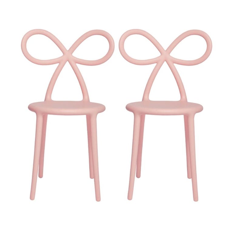 Set of 2 Pink Ribbon Chairs, Designed by Nika Zupanc For Sale at 1stDibs |  pink bow chair