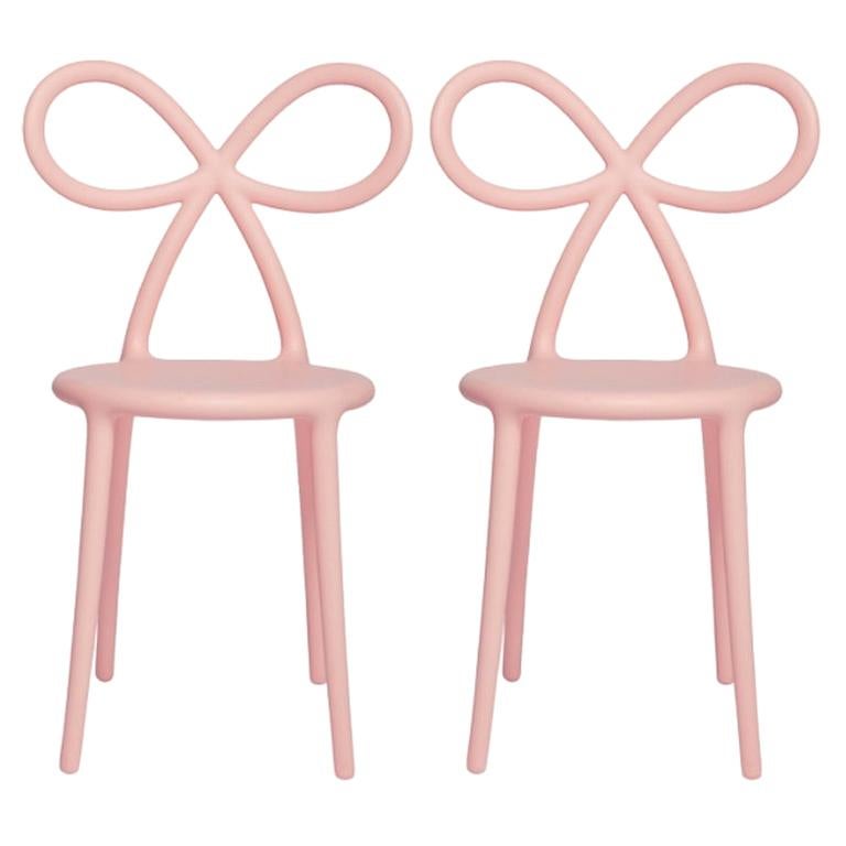 Set of 2 Pink Ribbon Chairs, Designed by Nika Zupanc