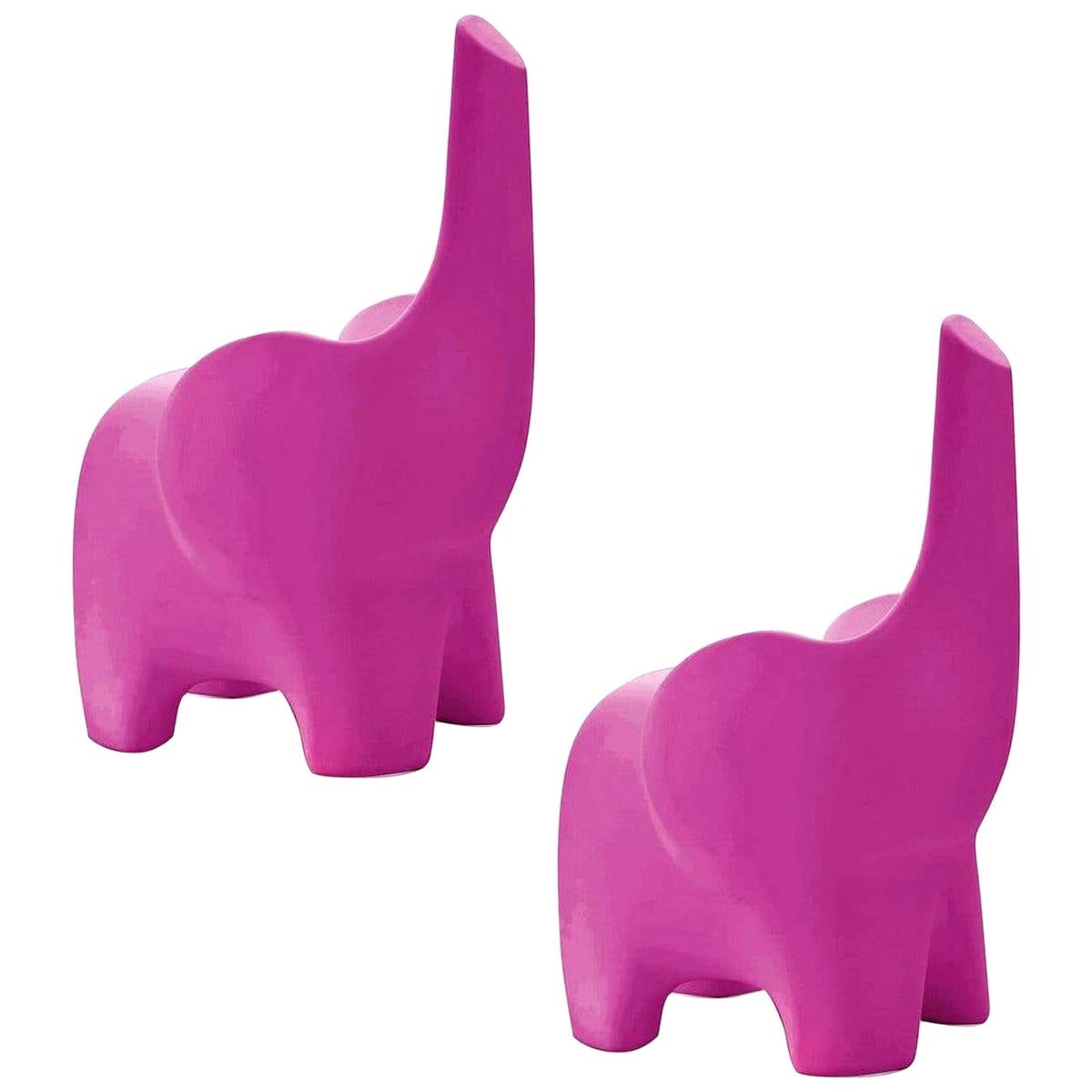 In Stock in Los Angeles, Set of 2 Tino, Lilac / Purple Elephant Children Chair