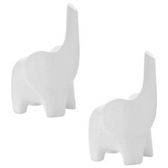 In Stock in Los Angeles, Set of 2 Tino, White Elephant Children Chair