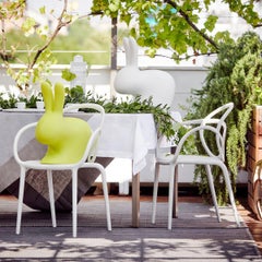 Juego de 2 sillones acolchados de lazo blanco, Made in Italy