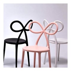 Conjunto de 4 sillas de lazo blanco, diseñadas por Nika Zupanc, Made in Italy