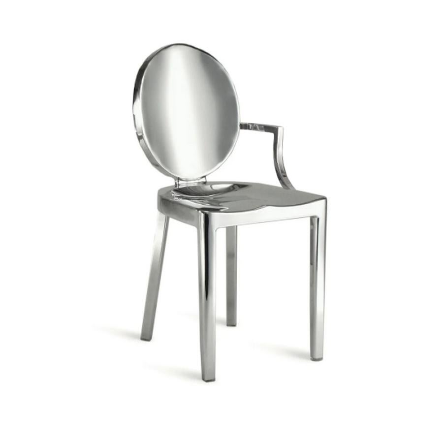 Modern In Stock in Los Angeles, Set of 6 Kong Polished Aluminum Chairs, Philippe Starck