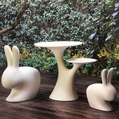 Set of White Rabbit Chairs & Table, Stefano Giovannoni