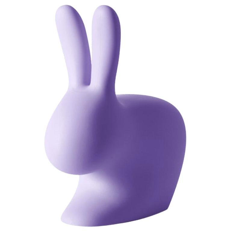 Chaise en lapin violette et violette, fabriquée en Italie