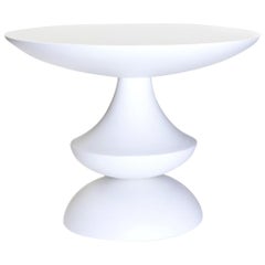 In Stock in Los Angeles, White Lacquered Birignao Side Table by Feruccio Laviani