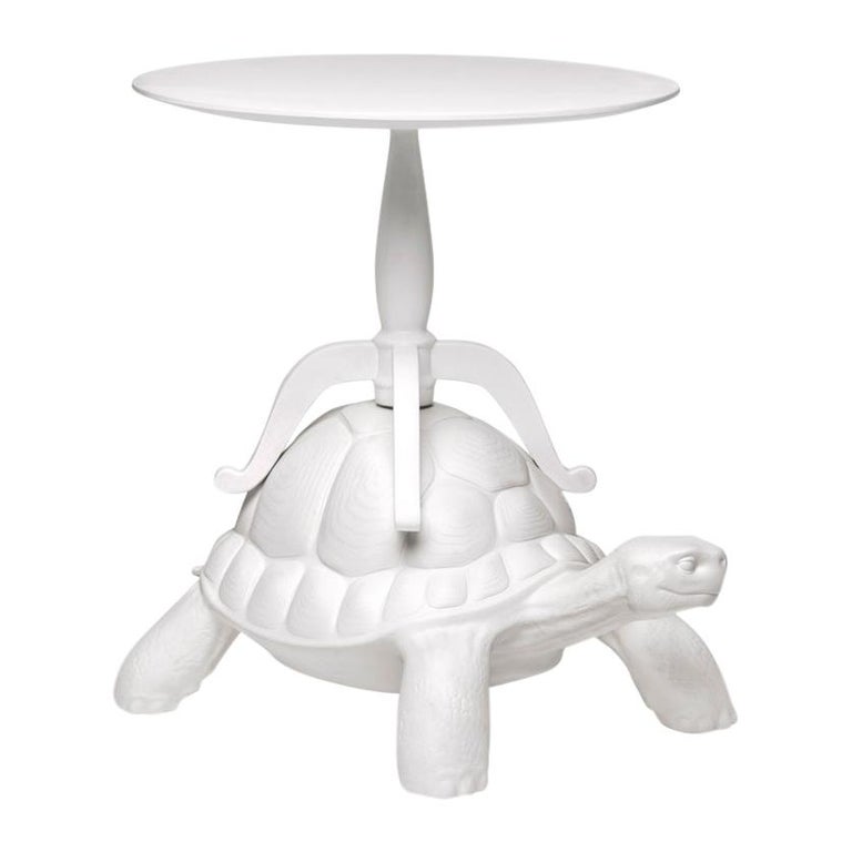 In Stock in Los Angeles, White Turtle Coffee Table, Designed by