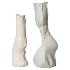 In-stock, Kawa Vases 2/set White Ceramic Organic Vases, Porcelain, Sculptural In-stock, Kawa Vases 2/set White Ceramic Organic Vases, Porcelain, Sculptural