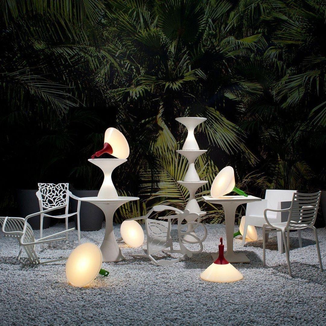 Italian In Stock Kissi Kissi Table D70 Polyethylene White by Driade For Sale