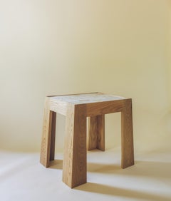 Handmade Tile Top Lith Side Table by Lynnea Jean, In-stock