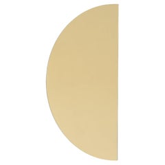 In magazzino Luna Gold Tinted Semicircular Contemporary Frameless Mirror, Large