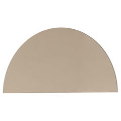 En stock Luna Half-Moon Semicircular Bronze Tinted Frameless Mirror, Regular