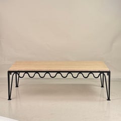 In-Stock 'Méandre' Travertine Coffee Table by Design Frères