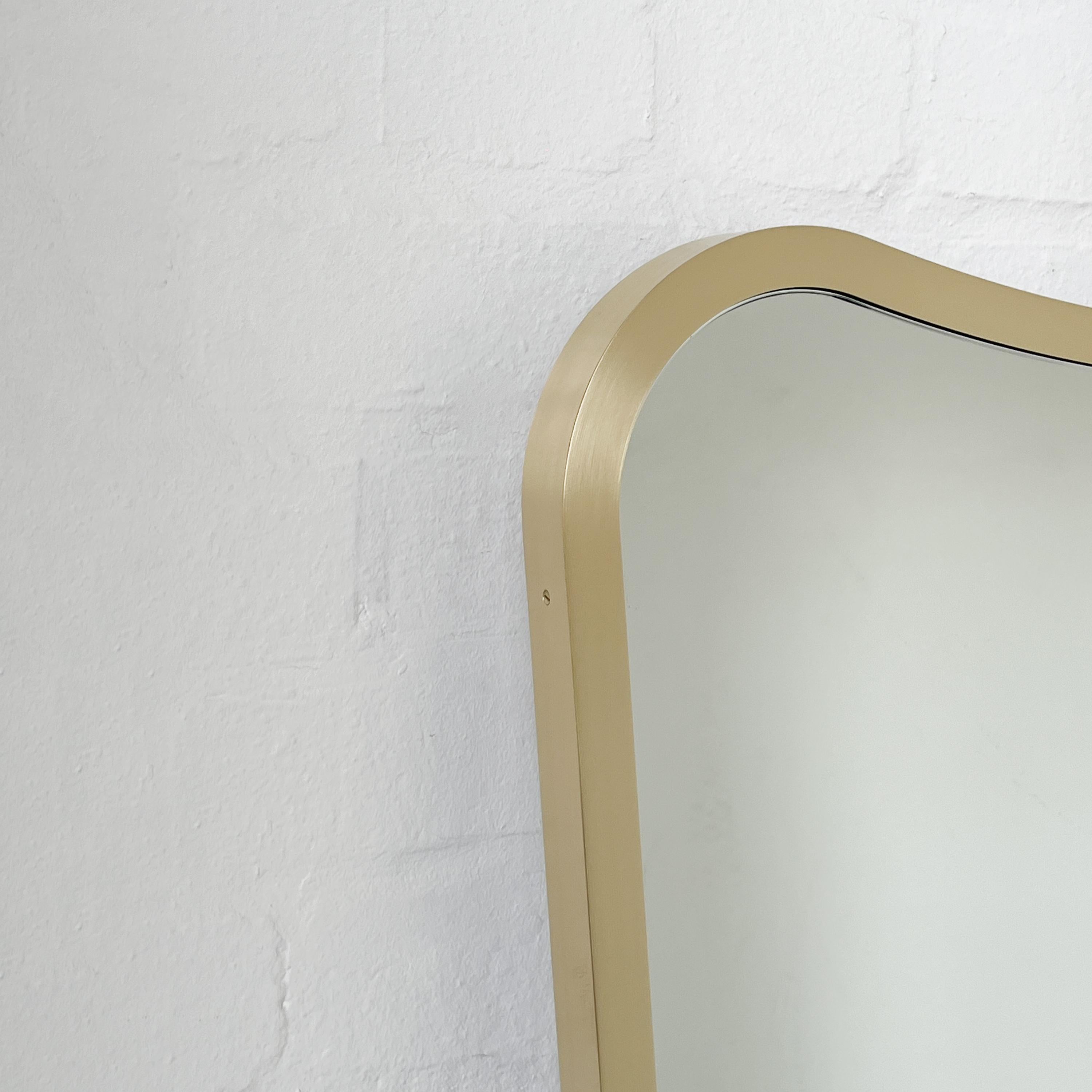 En stock Miroir suspendu au plafond, style Mid-century, cadre en laiton, Vintage By en vente 3