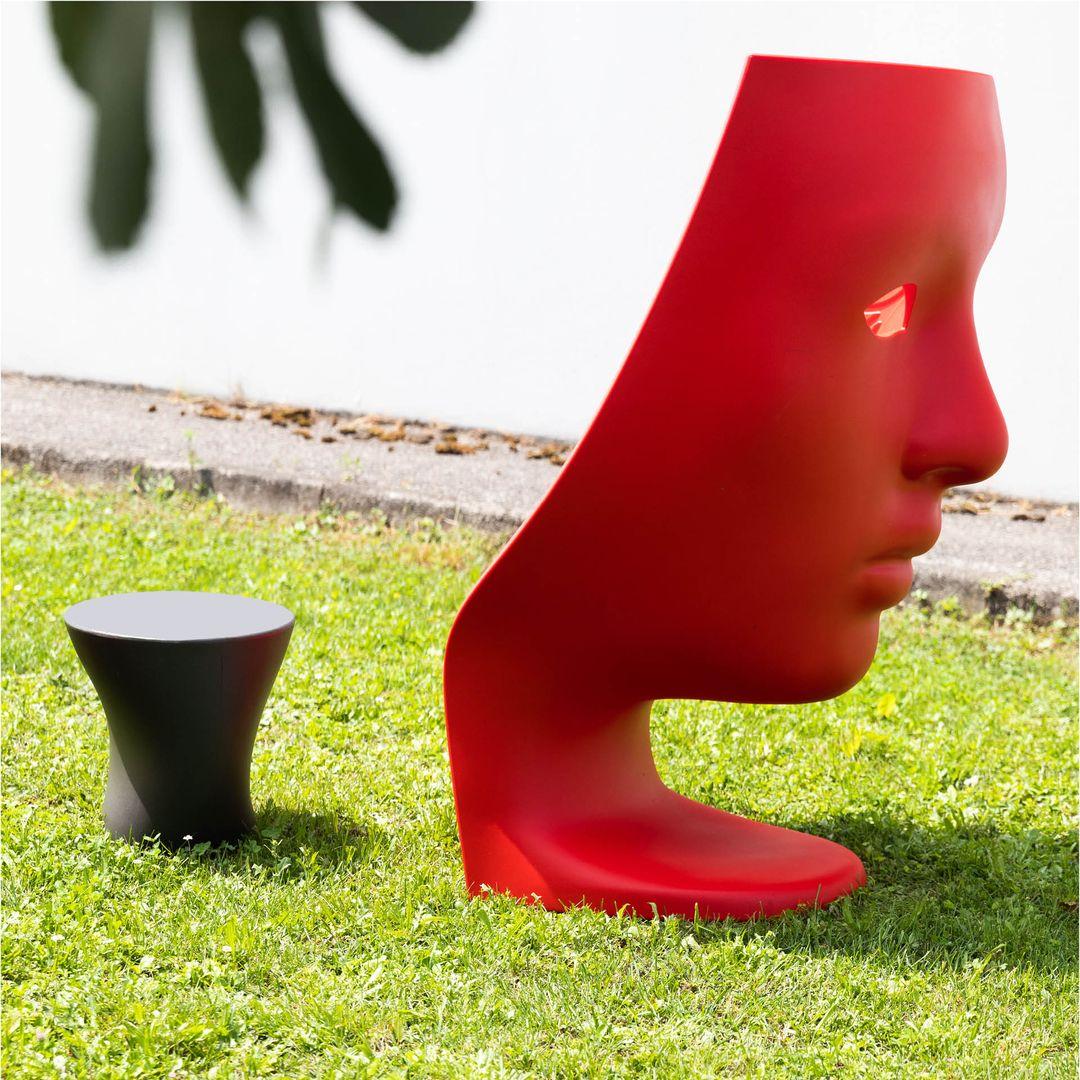 Polystyrene In Stock Nemo Armchair Polyethylene Red by Driade For Sale