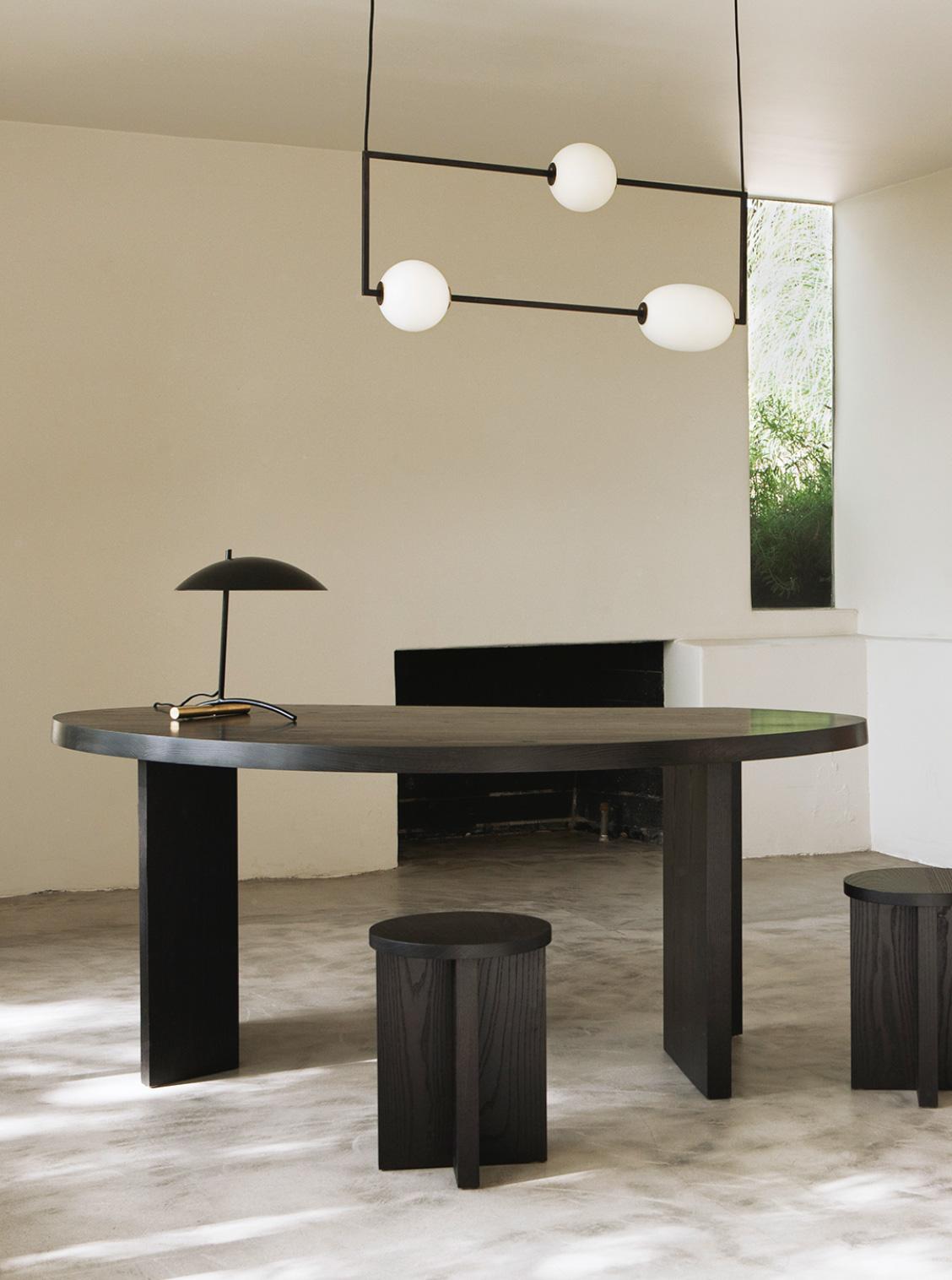 Chene Table or Desk in Ebonized Ash by Atelier de Troupe, in Stock Now In New Condition In Los Angeles, CA