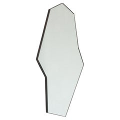 En stock Octagon Bapa Irregular shaped Art Deco Mirror with Bronze Patina Frame