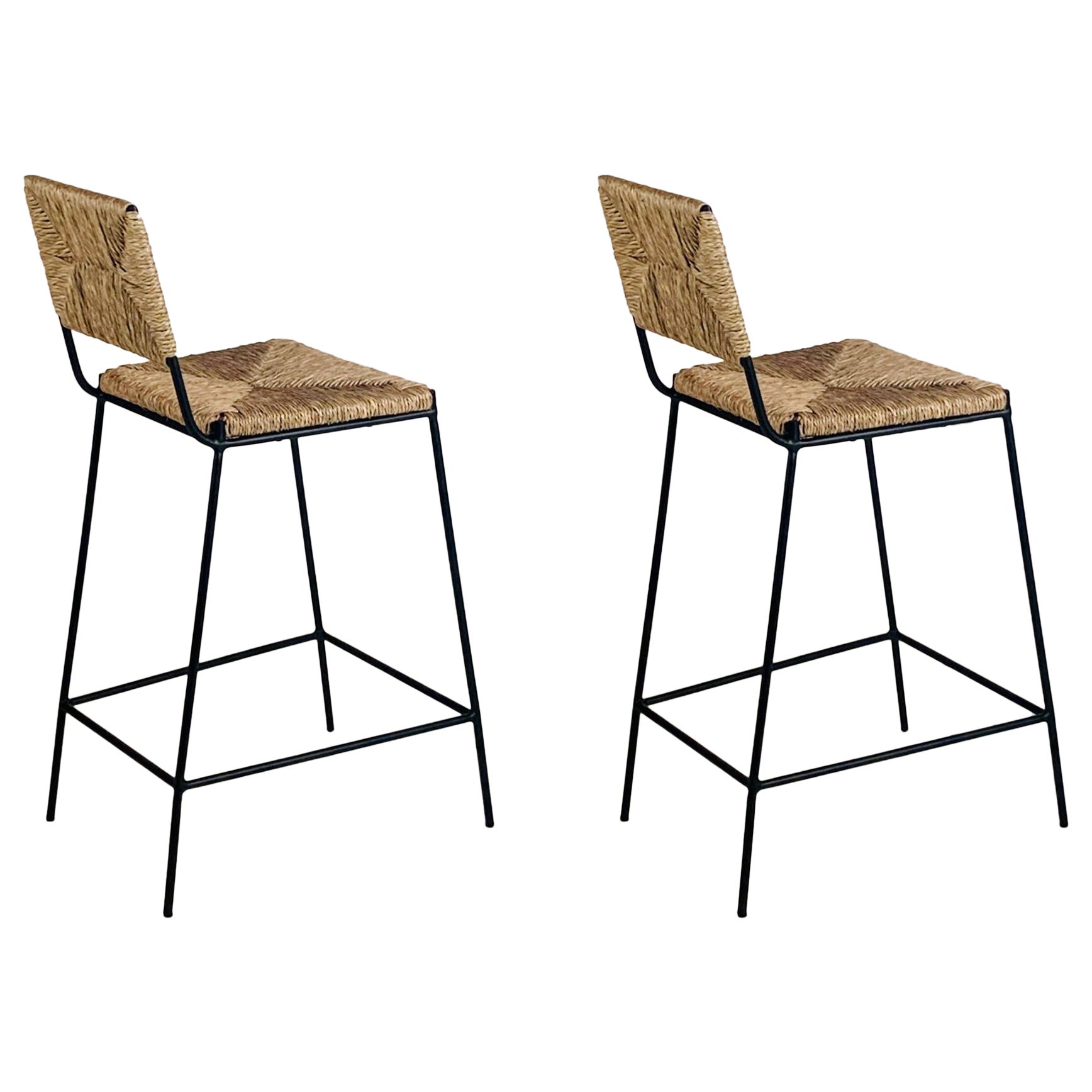 Paire de tabourets de comptoir 'Campagne' par Design Frères