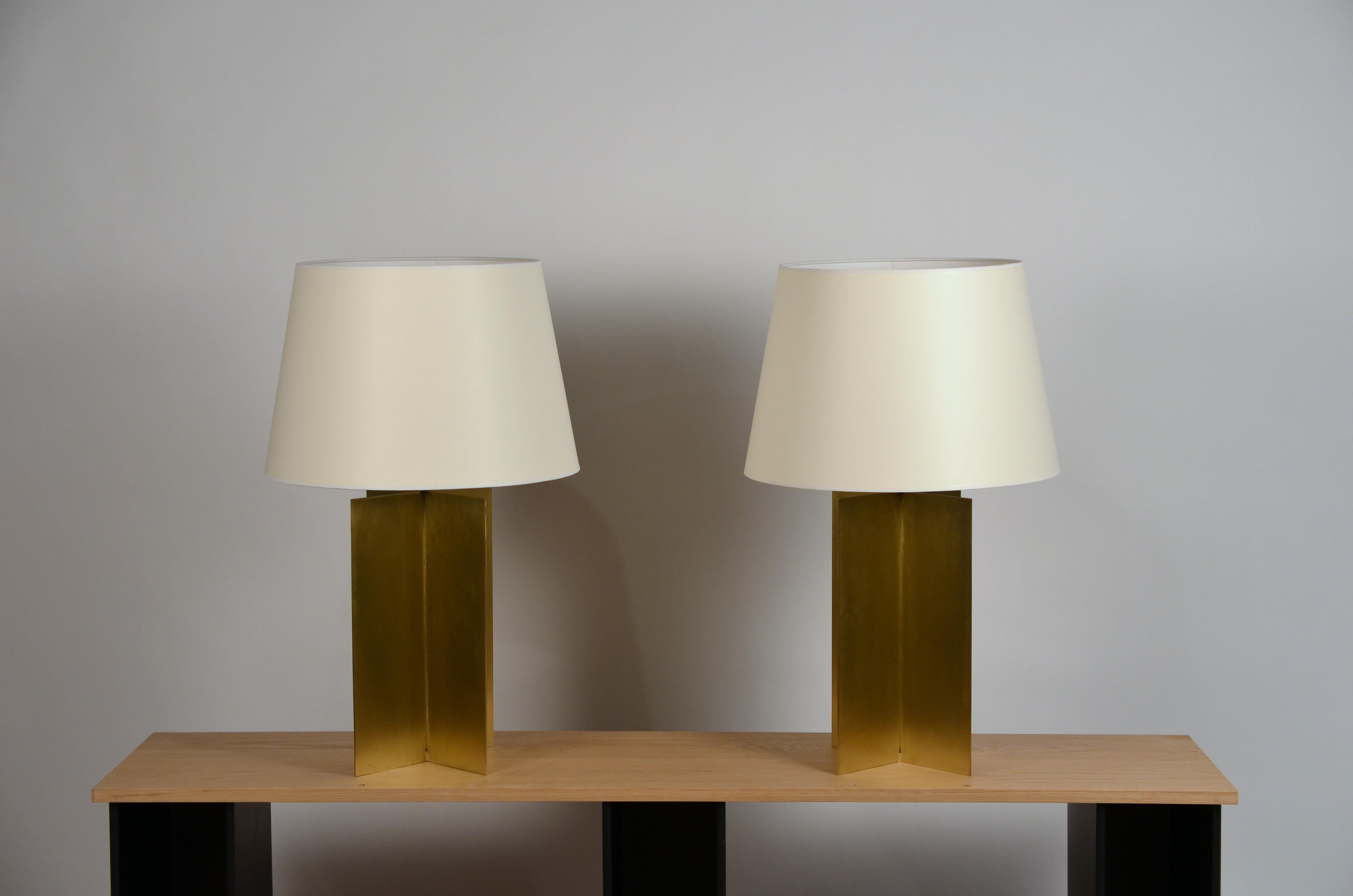 Art déco Paire de très grandes lampes 