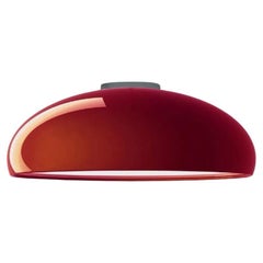 In Stock Pangen Red Medium Ceiling Lamp by FontanaArte