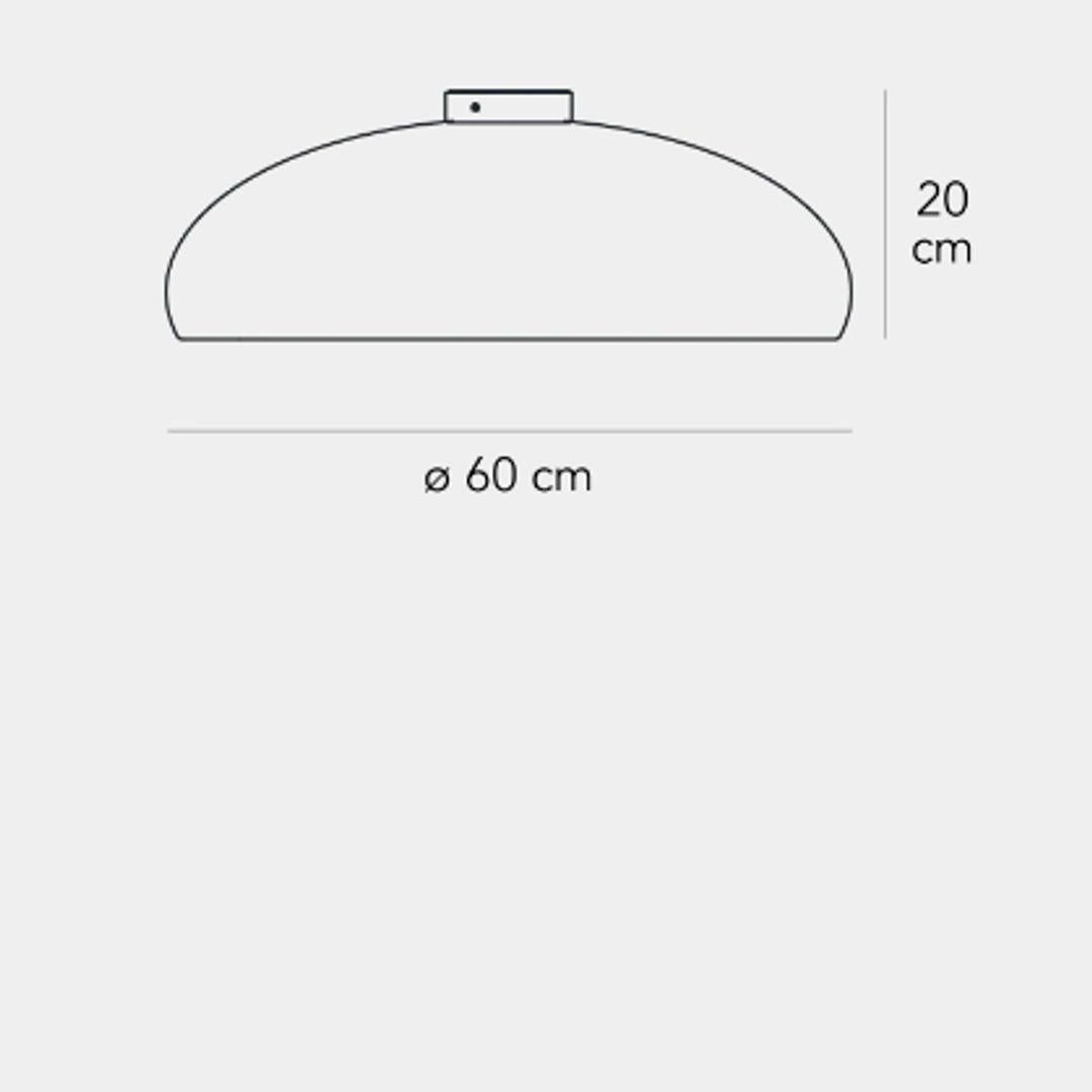 En stock Pangen White Medium Ceiling Lamp by FontanaArte Neuf - En vente à Beverly Hills, CA