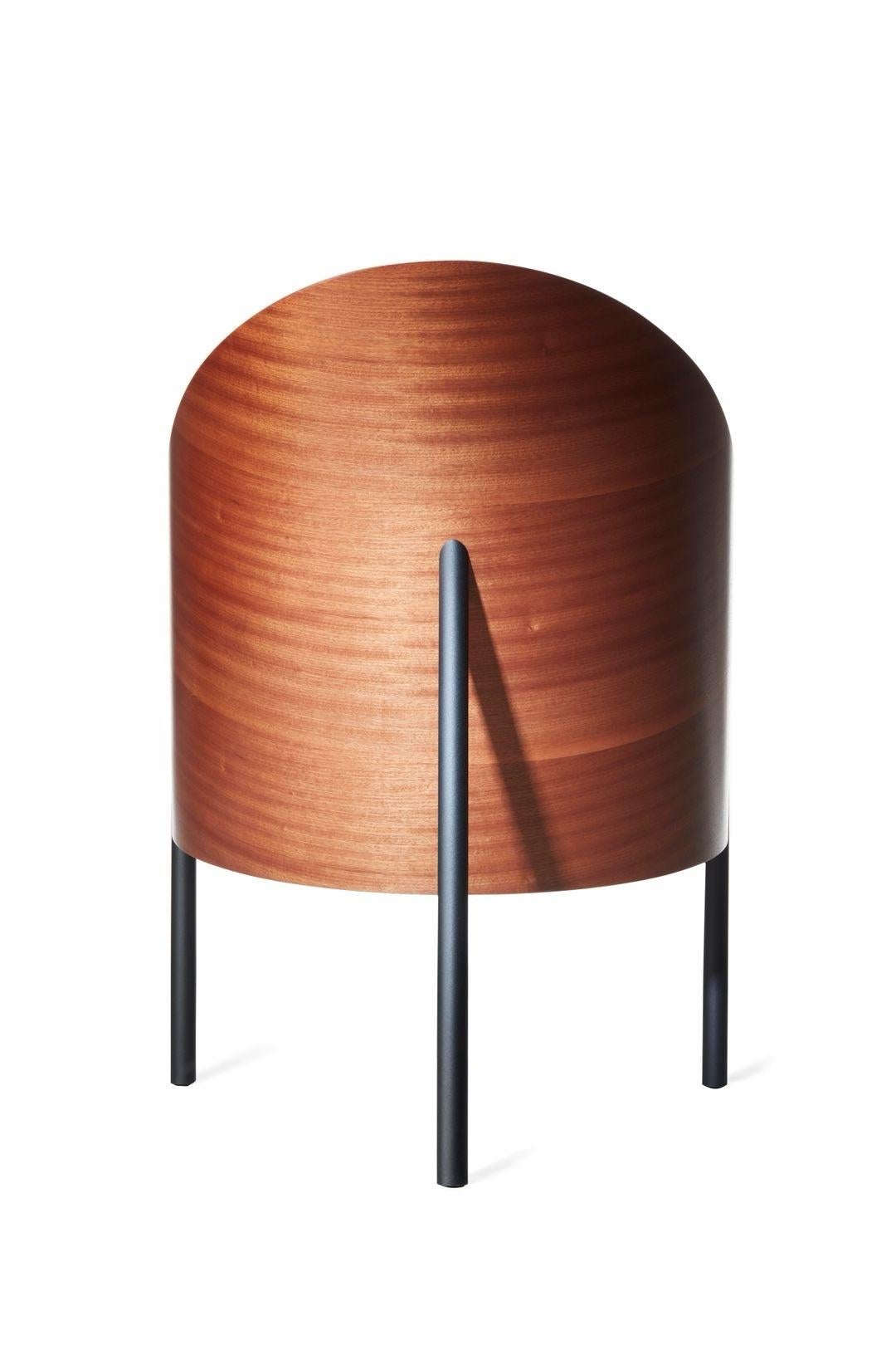 En Stock Sillón Pratfall Caoba/Cuero Negro by Driade Acero en venta
