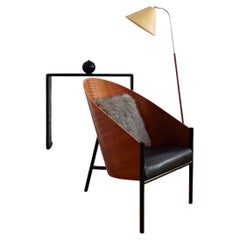 En Stock Sillón Pratfall Caoba/Cuero Negro by Driade