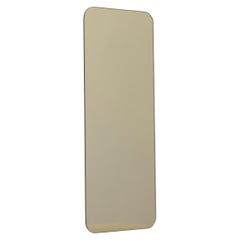 In Stock Quadris Bronze Rectangular Frameless Contemporary Mirror, Small