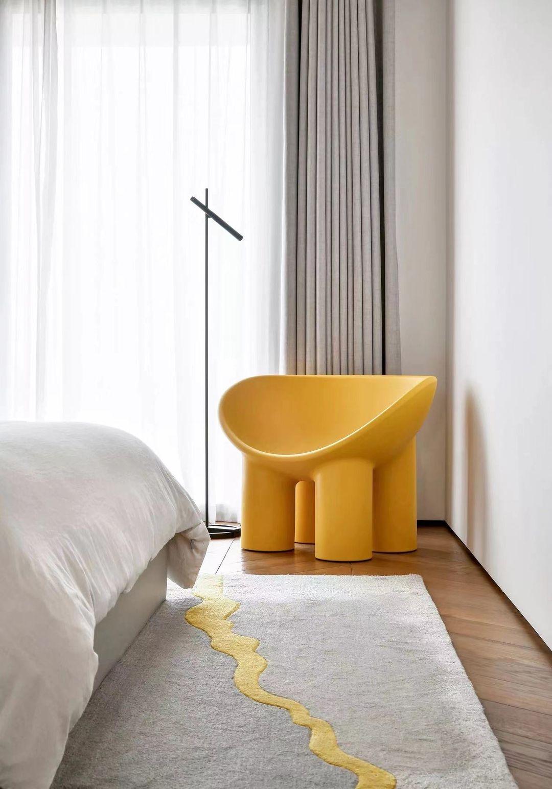 Italian In Stock Roly Poly Armchair Ochre by Driade, Faye Toogood