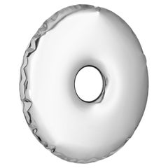 In stock lo specchio da parete in acciaio inox lucido Rondo 75 di Zieta