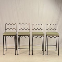 In-Stock Set of 4 'Méandre' Counter Stools by Design Frères