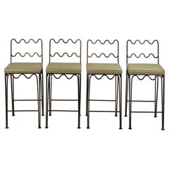 In-Stock Set of 4 'Méandre' Counter Stools by Design Frères