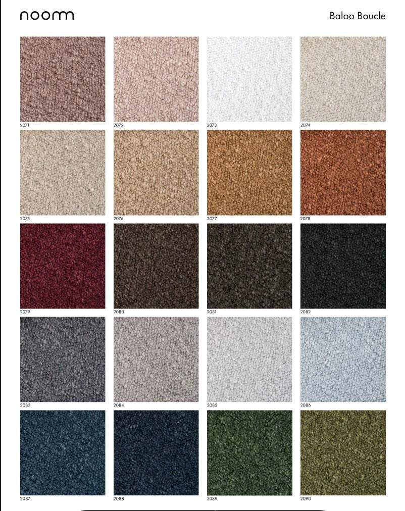 Montone IN STOCK! Set di 8 sedie da pranzo minimaliste Flock CS2 in Boucle #2072 di NOOM in vendita