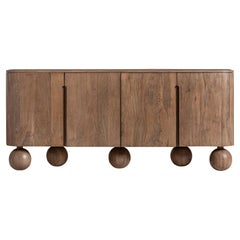In-Stock, Sideboard Featuring Sculptural 5-Sphere Base