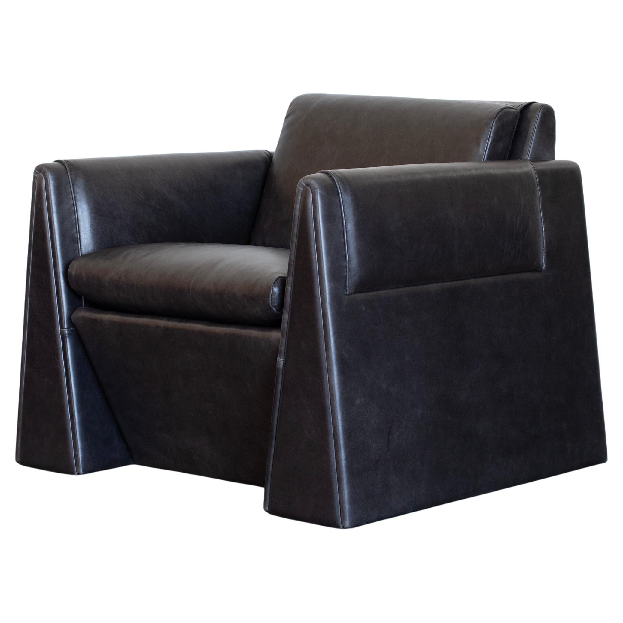 In Stock Tabei lounge chair by Crump and Kwash in Charcoal Leather