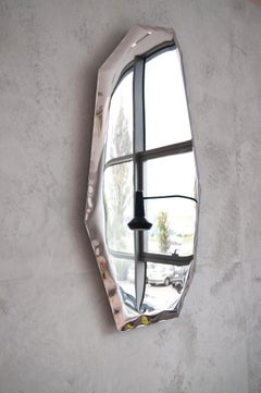 In Stock Tafla C1 Polished Stainless Steel Wall Mirror by Zieta