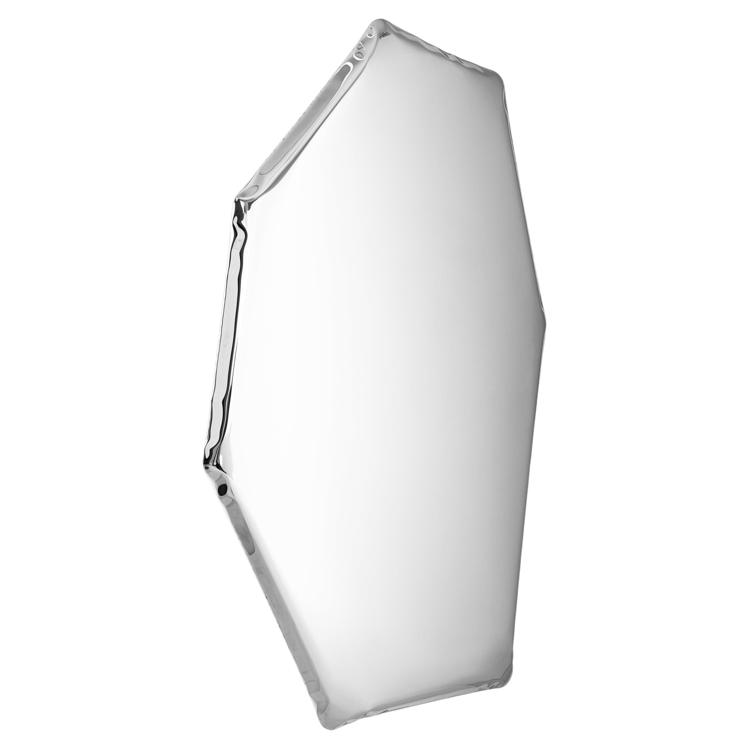 In Stock Tafla C2 Polished Stainless Steel Wall Mirror by Zieta For Sale