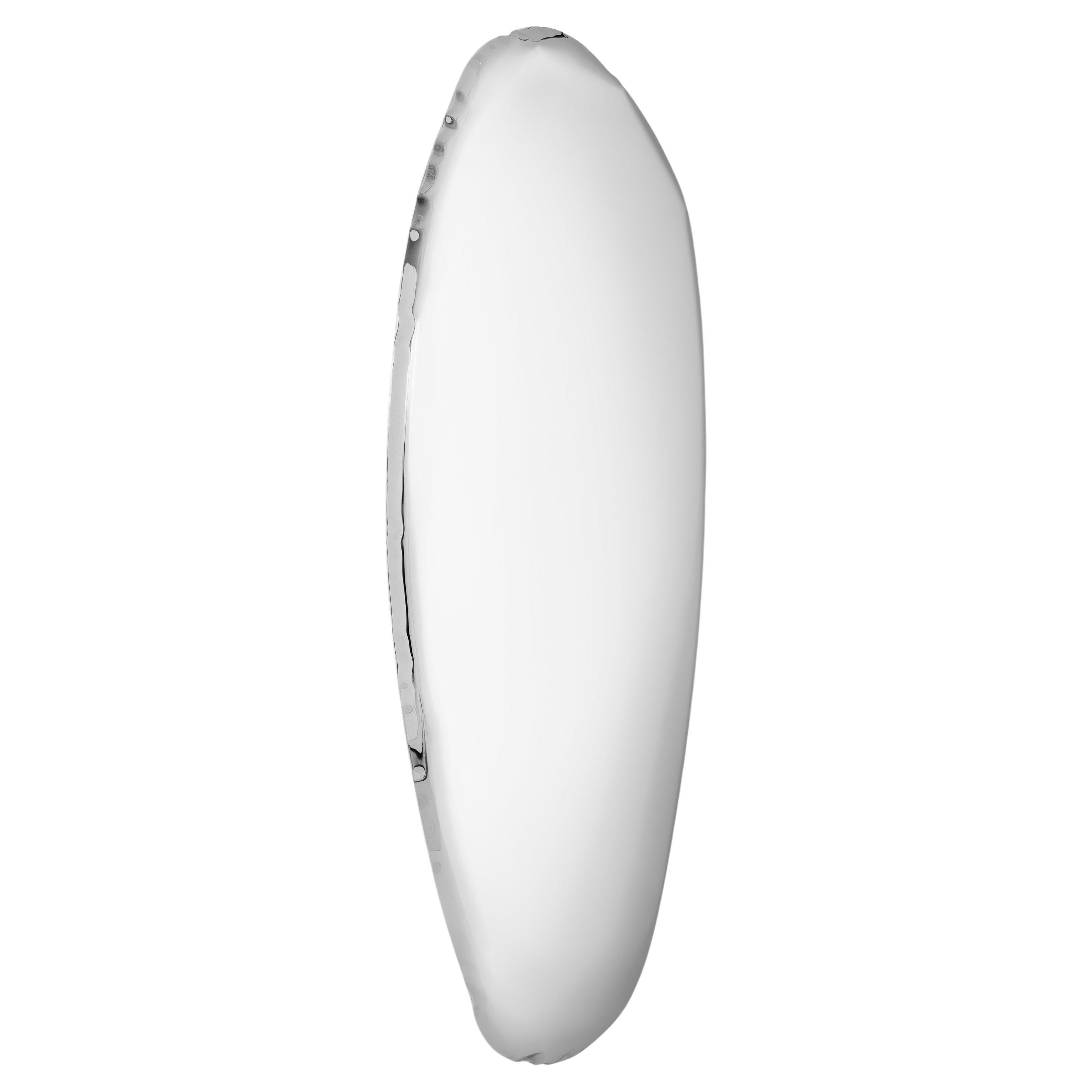 In Stock Tafla O1 Polished Stainless Steel Wall Mirror by Zieta For Sale