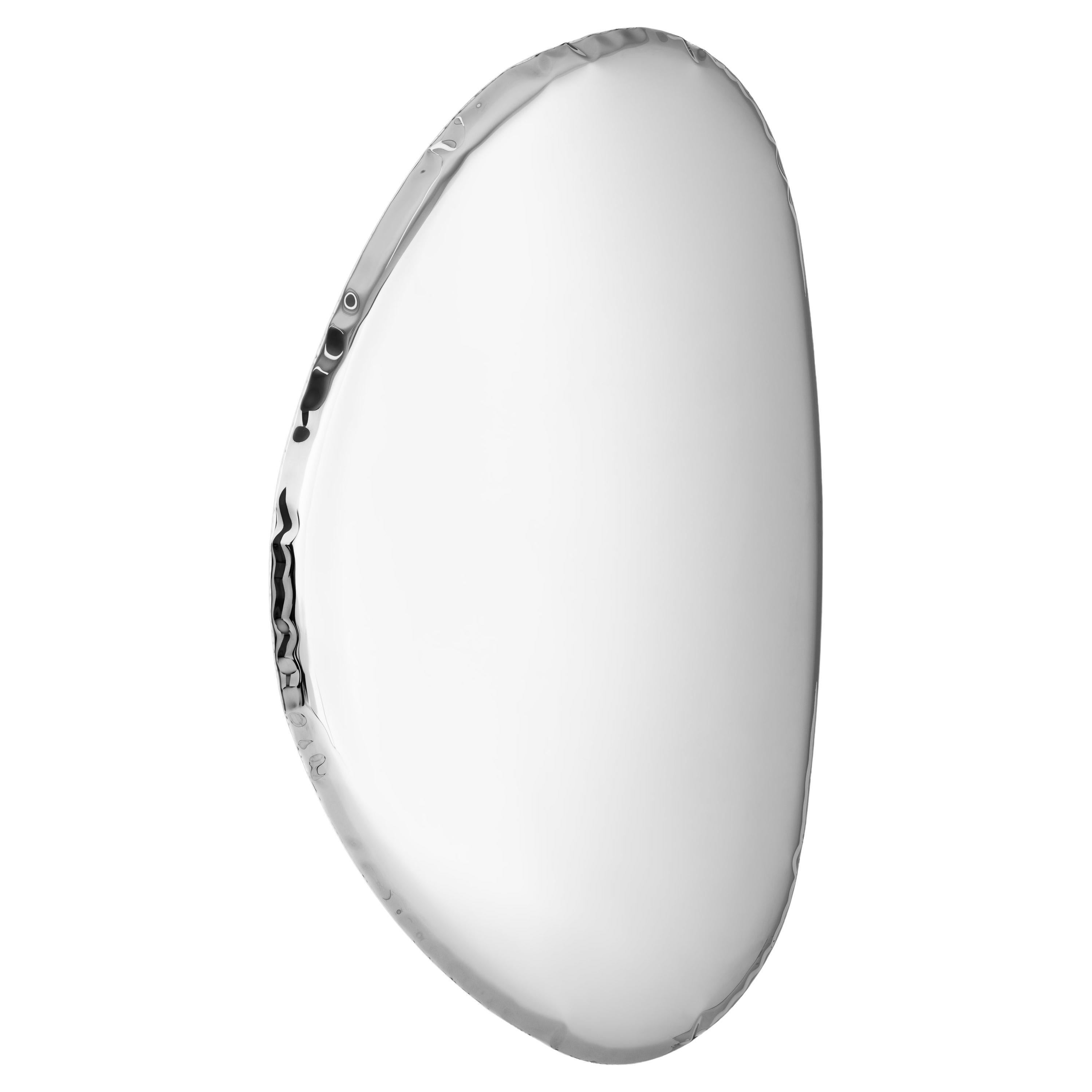In Stock Tafla O2 Polished Stainless Steel Wall Mirror by Zieta For Sale