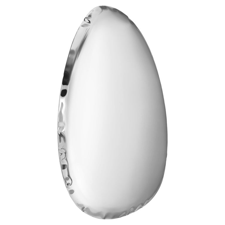 In Stock Tafla O4.5 Polished Stainless Steel Wall Mirror by Zieta For Sale