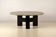 In-Stock 'Upsilon' Round Marble Coffee Table by Design Frères