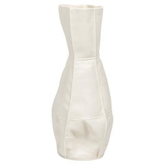In Stock, White Ceramic Kawa Vase #14, Organic Porcelain Flower Vase