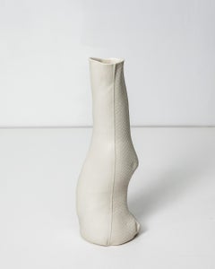 En stock, Vase organique blanc, Kawa Vase 19, sculpture céramique abstraite