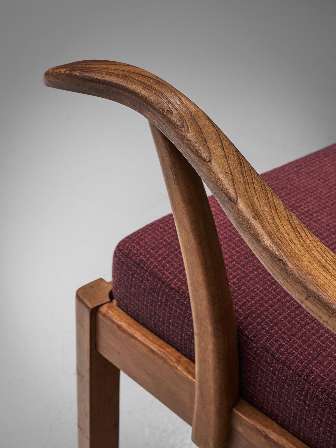 Mid-20th Century in Style of Bas Van Pelt Armchair with Rope Back