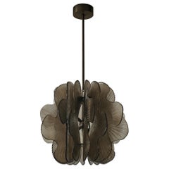 In style of Fontana Arte Murano Glass Smoky Color Chandeliers and Pendant, 2020