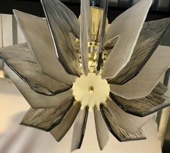 Lampadari e pendenti in vetro fumè di Fontana Arte, 1980