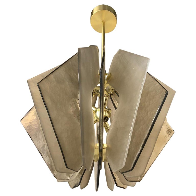 Murano-Glass Chandelier, 1980, offered by Hannau